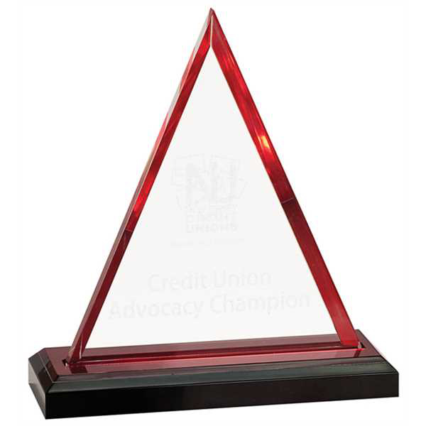 Picture of 7 3/4" Red Triangle Impress Acrylic
