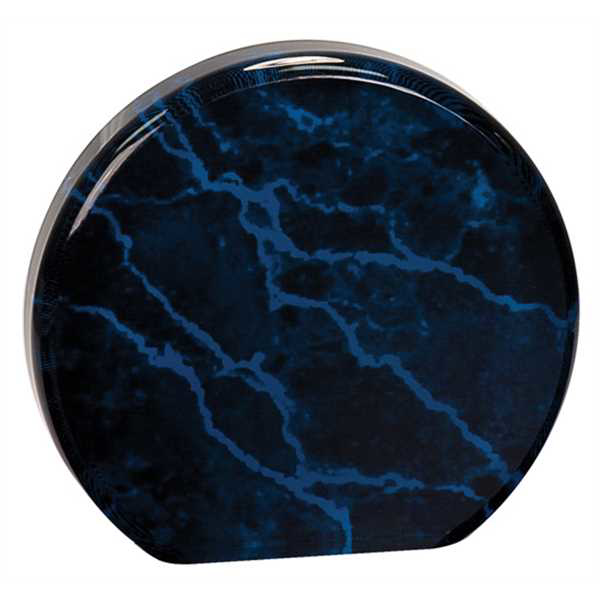 Picture of 5 1/2" Blue Marble Acrylic Circle