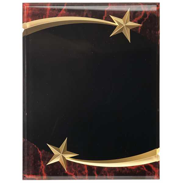 Picture of 7" x 9" Red Marble Shooting Star Acrylic Plaque