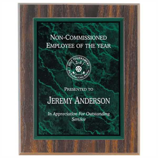 Picture of 7" x 9" Walnut Finish Plaque