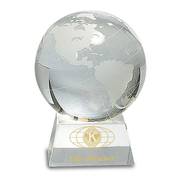 Picture of 5 1/2" Crystal Globe on Clear Base