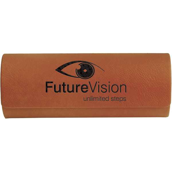 Picture of 6 1/2" x 2 1/2" Rawhide Laserable Leatherette Eyeglass Case