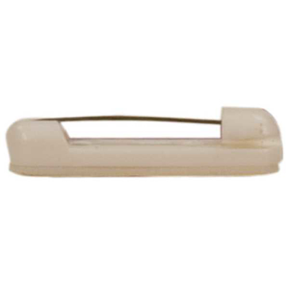 Picture of 1 1/2" White Rounded Plastic Bar Pin with Adhesive