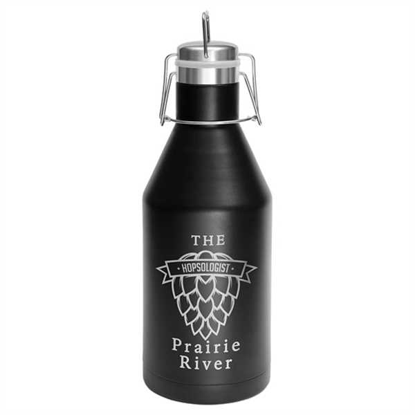 Picture of Polar Camel 64 oz. Black Vacuum Insulated Growler with Swing-Top Lid
