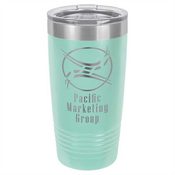 Picture of Polar Camel 20 oz. Teal Ringneck Vacuum Insulated Tumbler w/Clear Lid