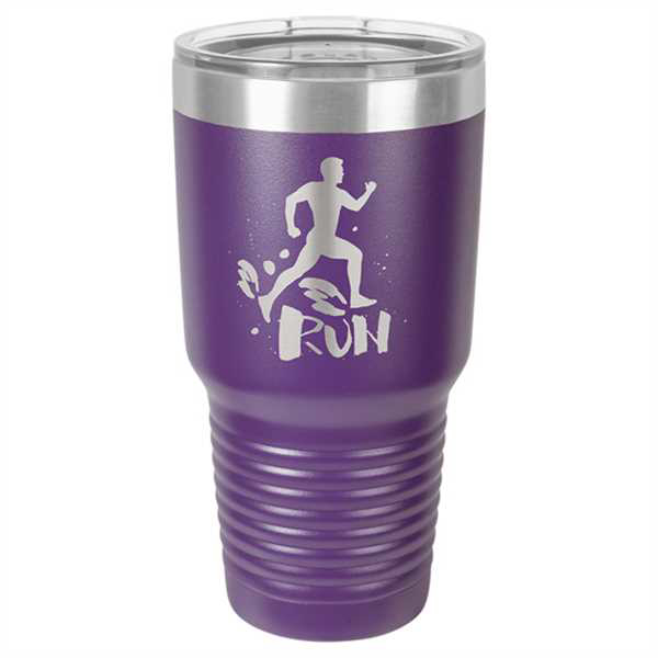 Picture of Polar Camel 30 oz. Purple Ringneck Vacuum Insulated Tumbler w/Clear Lid