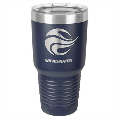Picture of Polar Camel 30 oz. Navy Blue Ringneck Vacuum Insulated Tumbler w/Clear Lid