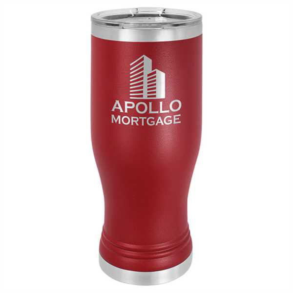 Picture of Maroon 20 oz. Polar Camel Pilsner w/Clear Lid