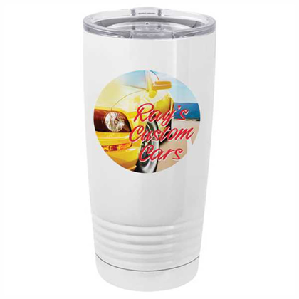 Picture of Sublimatable Polar Camel 20 oz. White Vacuum Insulated Tumbler w/Lid