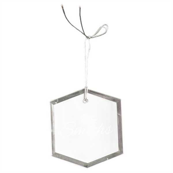 Picture of 3" Crystal Hexagon Ornament