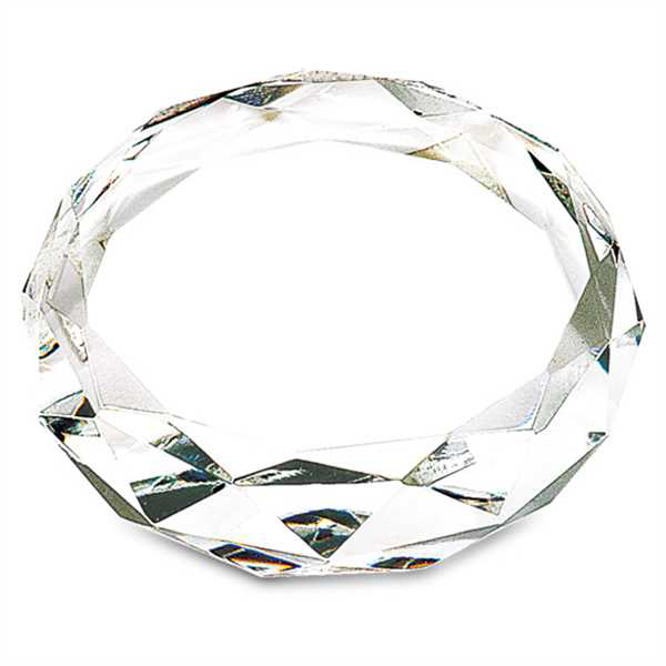 Picture of 3" Clear Round Crystal Paperweight
