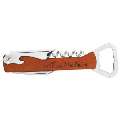 Picture of Rawhide Laserable Leatherette Corkscrew Bottle Opener