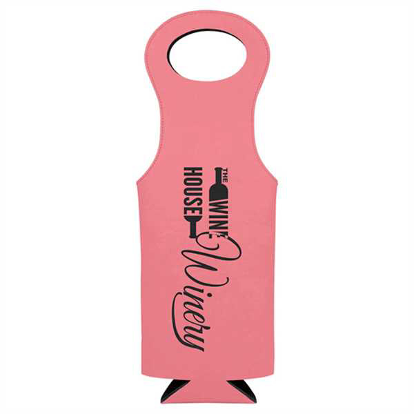 Picture of Pink Laserable Leatherette Wine Bag