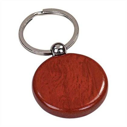 Picture of 1 1/2" Rosewood Finish Round Keychain