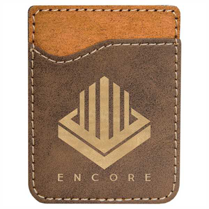 Picture of Rustic/Gold Laserable Leatherette Phone Wallet