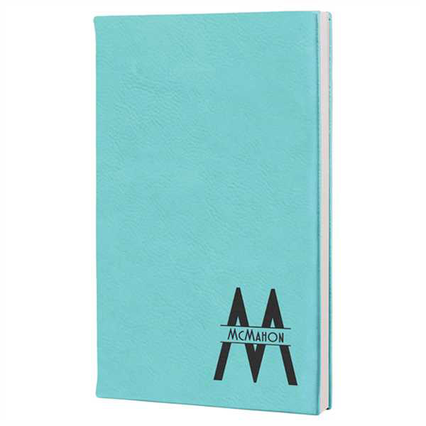 Picture of 5 1/4" x 8 1/4" Teal Laserable Leatherette Journal