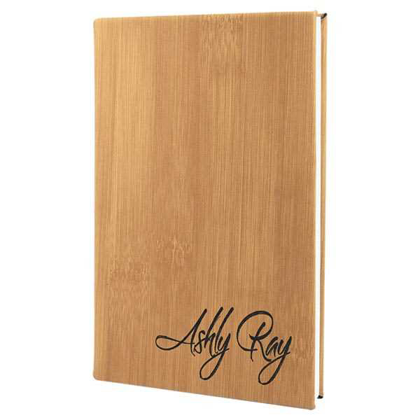 Picture of 5 1/4" x 8 1/4" Bamboo Laserable Leatherette Journal