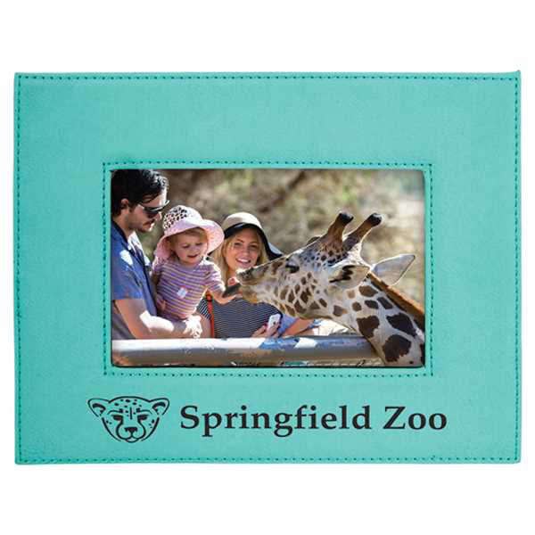 Picture of 4" x 6" Teal Laserable Leatherette Photo Frame