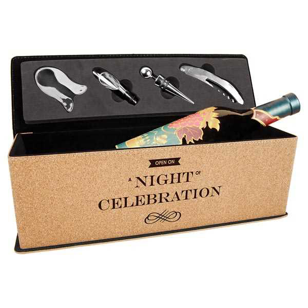 Picture of Cork Single Wine Box with Tools