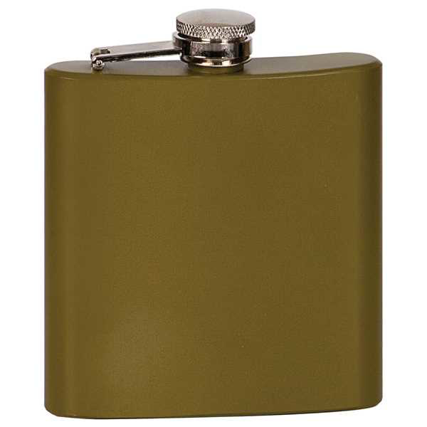 Picture of 6 oz. Matte Green Laserable Stainless Steel Flask