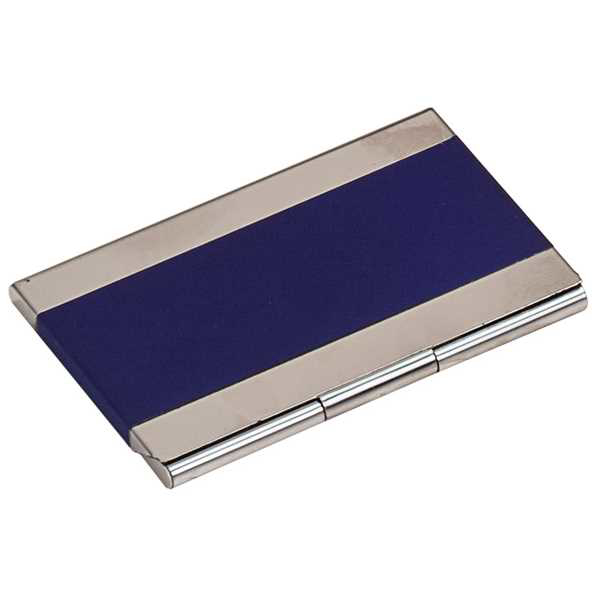 Picture of 3 3/4" x 2 1/2" Blue Laserable Business Card Holder