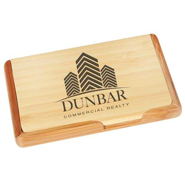 Picture of 4 1/4" x 2 3/4" Bamboo Business Card Holder