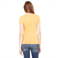Picture of Ladies' Sheer Mini Rib Short-Sleeve Scoop Neck T-Shirt