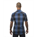 Picture of Men's Short-Sleeve Plaid Pattern Woven Shirt