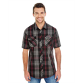 Picture of Men's Short-Sleeve Plaid Pattern Woven Shirt