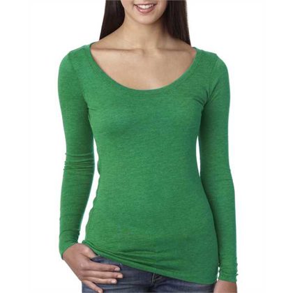 Picture of Ladies' Triblend Long-Sleeve Scoop