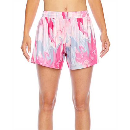 Picture of Ladies' Tournament Sublimated Pink Swirl Short
