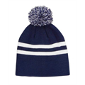 Picture of Striped Pom Beanie