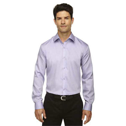 Picture of Men's Boulevard Wrinkle-Free Two-Ply 80's Cotton Dobby Taped Shirt with Oxford Twill