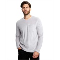 Picture of Unisex Velour Long Sleeve Pocket T-Shirt