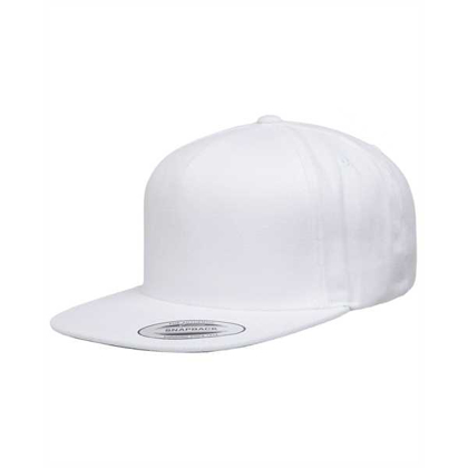 Picture of Adult 5-Panel Structured Flat Visor Classic Snapback Cap