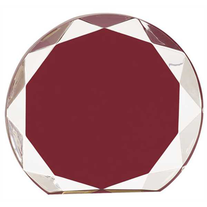 Picture of 6 1/4" Burgundy Sunburst Acrylic