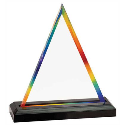 Picture of 7 3/4" Rainbow Triangle Impress Acrylic