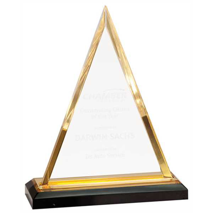 Picture of 8 3/4" Gold Triangle Impress Acrylic