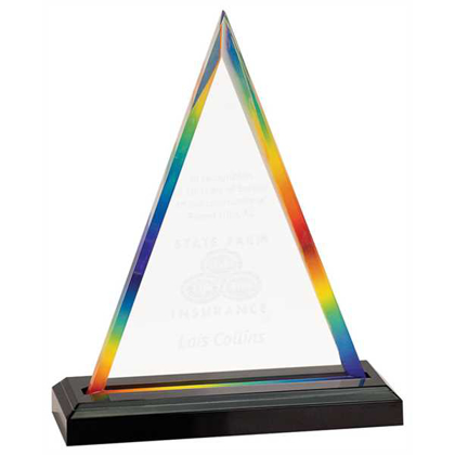 Picture of 8 3/4" Rainbow Triangle Impress Acrylic