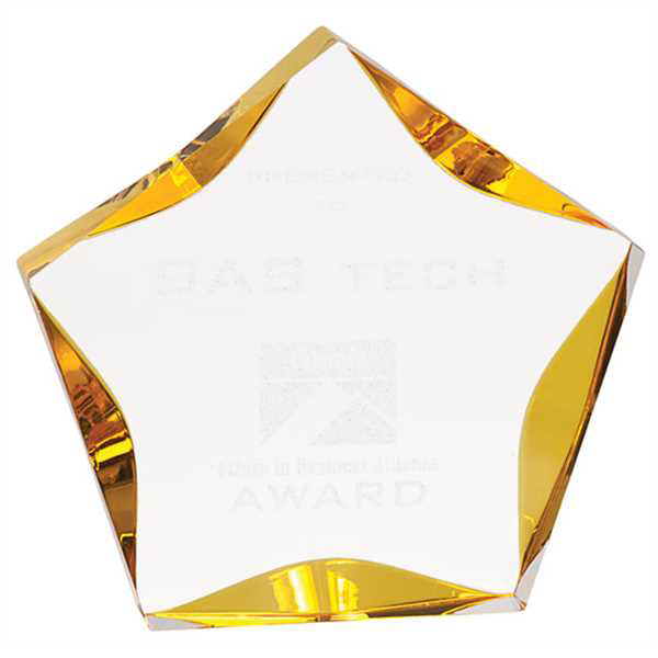 Picture of 6" Clear/Gold Luminary Star Acrylic