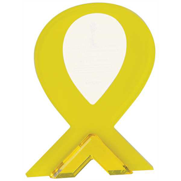 Picture of 7" Yellow Ribbon Standup Acrylic