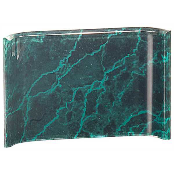 Picture of 6" x 4" Green Marbleized Acrylic Crescent