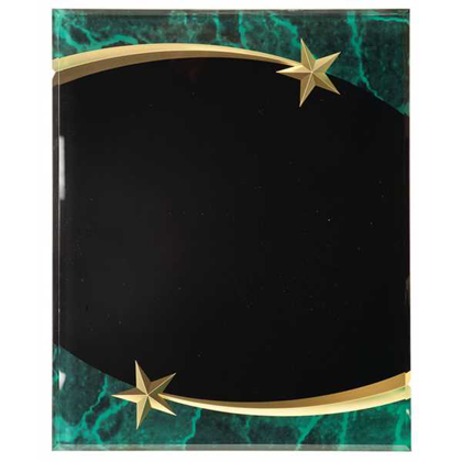 Picture of 9" x 11" Green Marble Shooting Star Acrylic Plaque