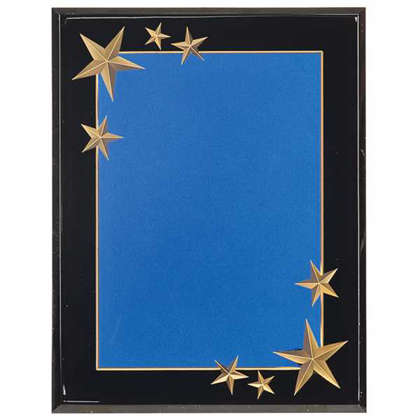 Picture of 7 x 9 Blue Carved Star Acrylic Plaque