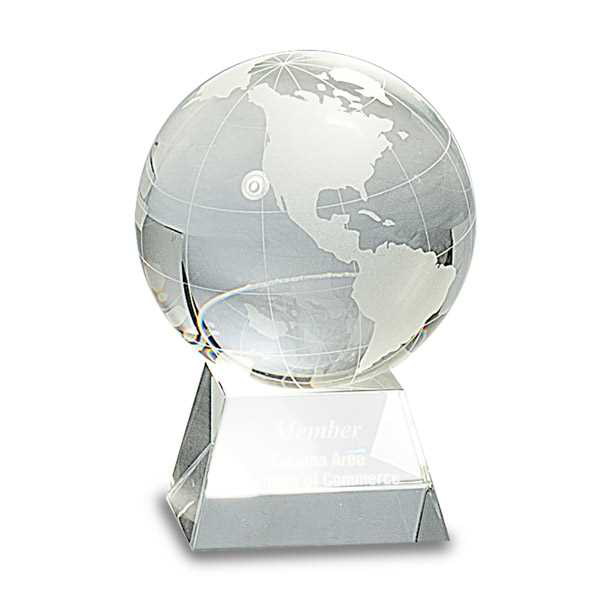 Picture of 4 1/2" Crystal Globe on Clear Base