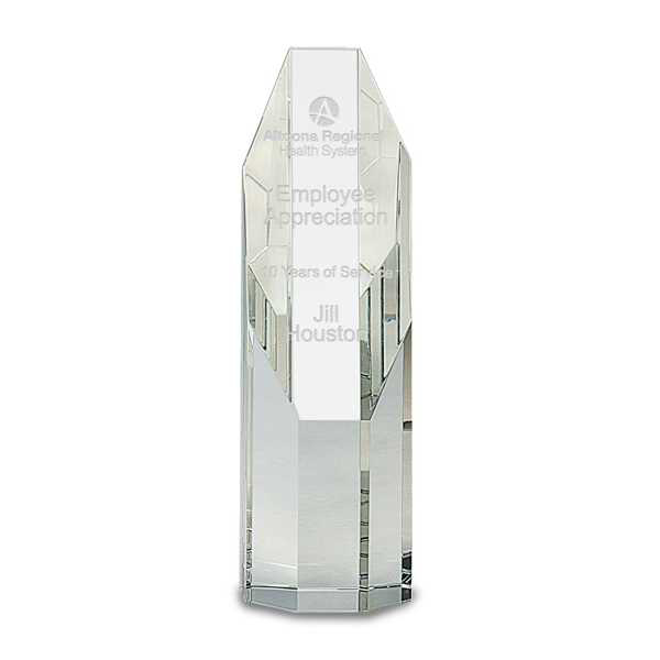 Picture of 7 1/2" Clear Octagon Slant-Top Crystal Tower