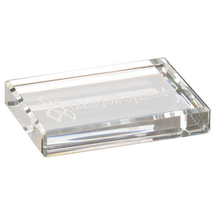 Picture of 4" x 3" Crystal Rectangle Paperweight