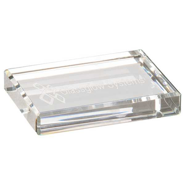 Picture of 4" x 3" Crystal Rectangle Paperweight