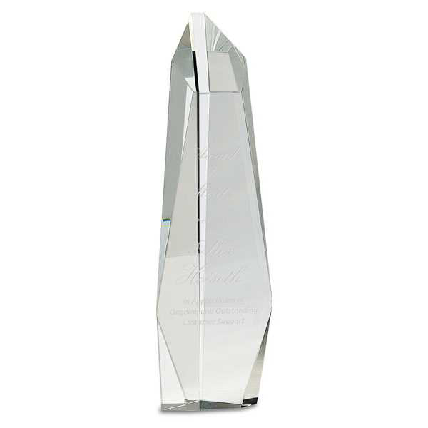 Picture of 12" Clear Crystal Facet Slant-Top Tower