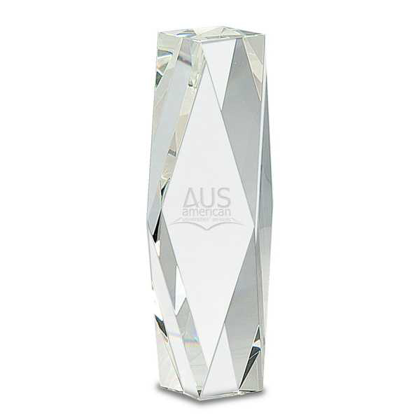 Picture of 8" Clear Crystal Facet Tower